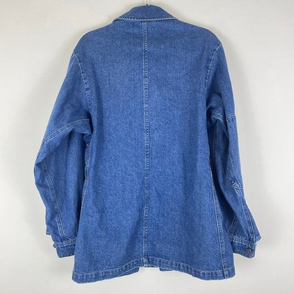 H2OFagerholt Denim Jacket with Synched waist patch elbows size Small - Picture 6 of 8